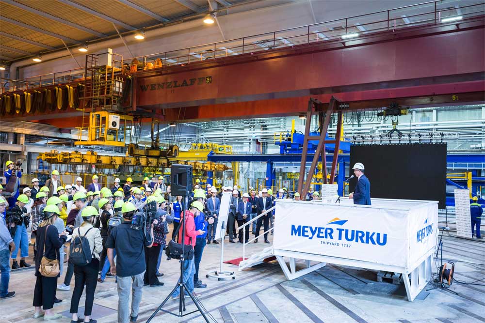 LNG Cruise Ship Steel Cutting Ceremony 