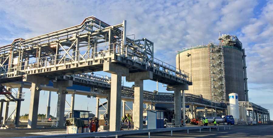 Manga LNG natural gas import terminal in Röyttä, Tornio
