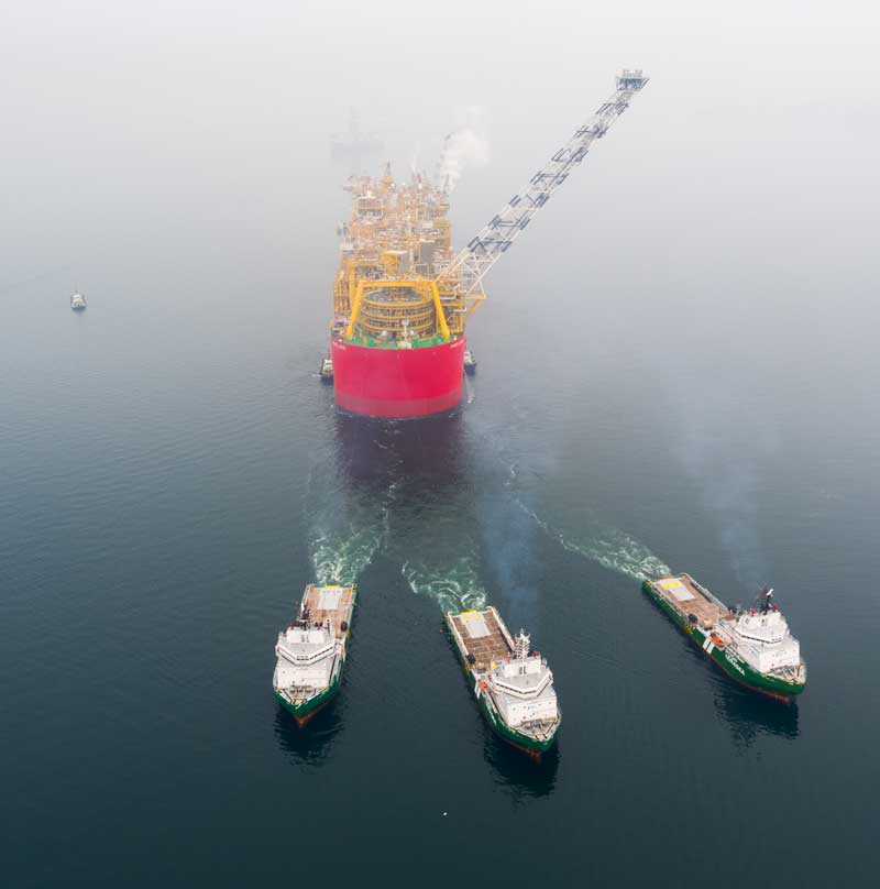 Shell’s Prelude Floating Liquefied Natural Gas (FLNG) facility starts its journey to Australia