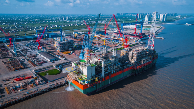 Above; The floating production, storage and offloading (FPSO) vessel for the bp-operated Greater Tortue Ahmeyim (GTA) liquefied natural gas (LNG) project has started its journey towards the project site off the coasts of Mauritania and Senegal. Source: BP