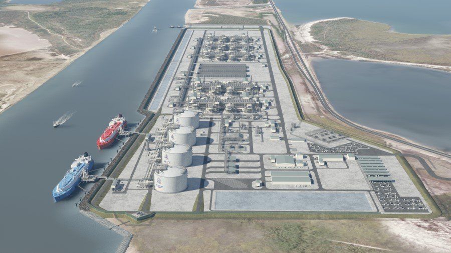 Rio Grande LNG export facility in the Port of Brownsville, Texas