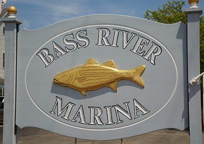 Bass River Marina Sign
