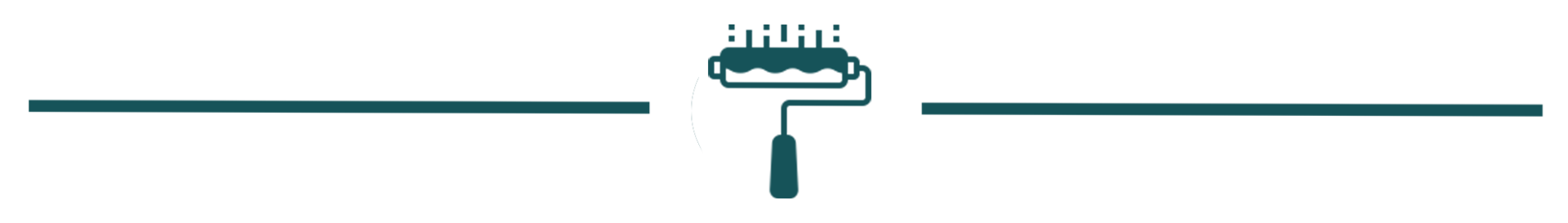 A blue paint roller is sitting on top of a white line.
