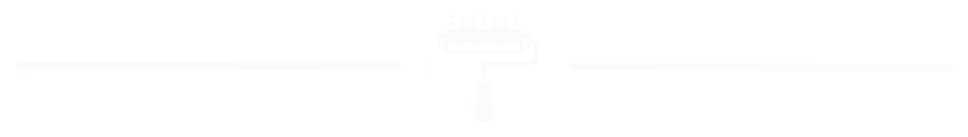 A blue paint roller is sitting on top of a white line.