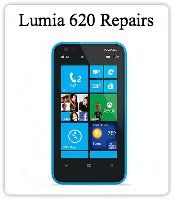 A picture of a lumia 620 cell phone on a white background.