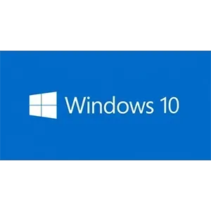 The windows 10 logo is on a blue background.