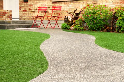 Lawn Care — Walk Way with Perfect Grass in Louisville, KY