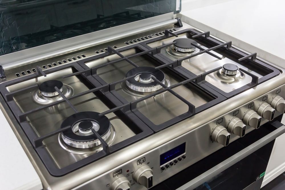 A Stainless Steel Gas Stove — FC Gas Fitting in Maryborough, QLD