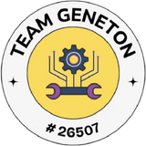 A logo for team geneton with a gear and wrench in a circle.