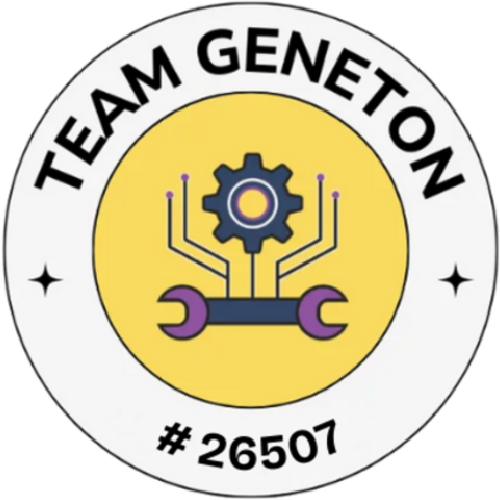 A logo for team geneton with a gear and wrench in a circle.