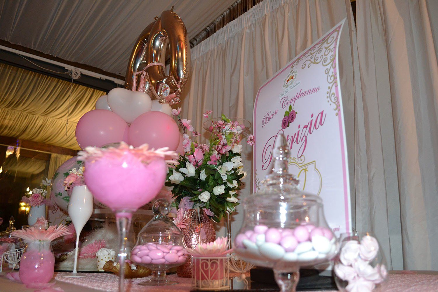 table decorated for birthday