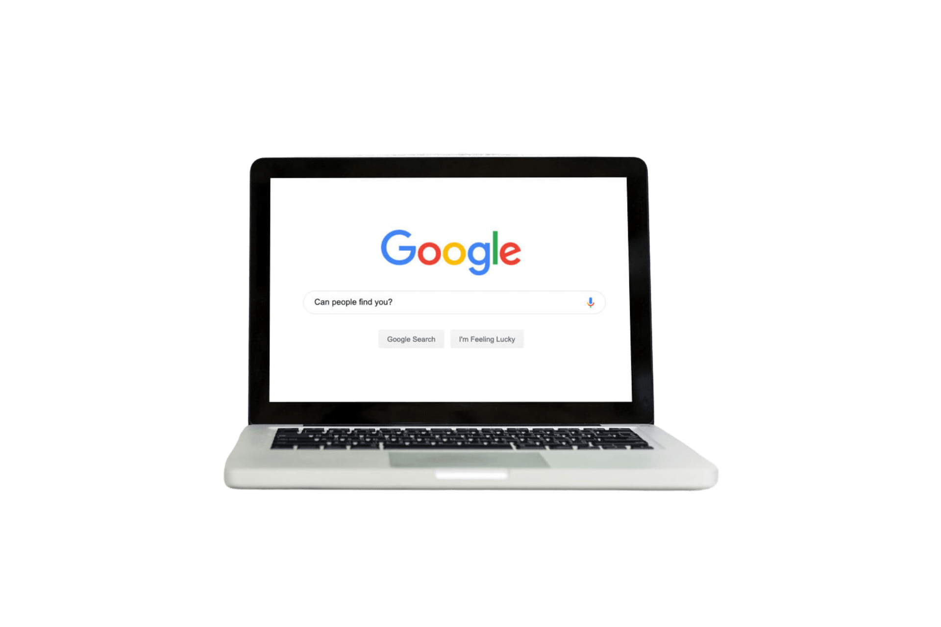 Google Website on laptop