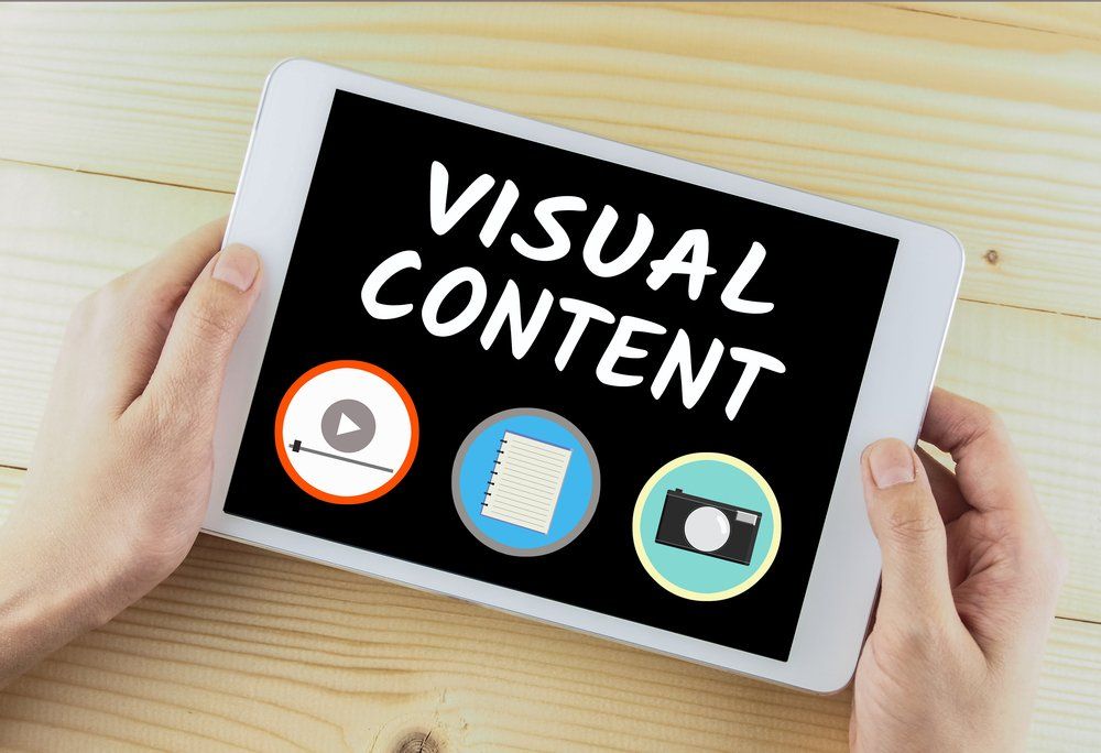 visual content on tablet