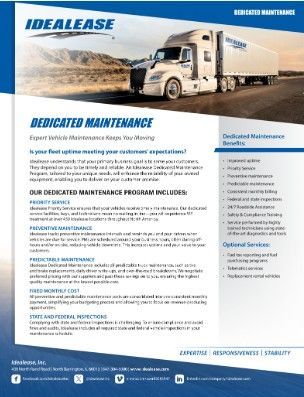 Idealease Dedicated Maintenance Program information