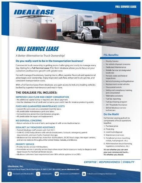 Idealease Full Service Lease Information