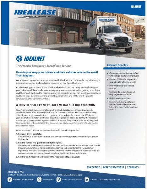 Idealnet Emergency Breakdown Information