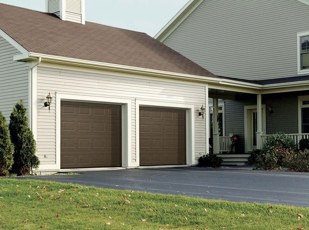 Solid Brown garage door