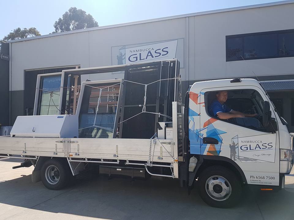 Service Truck Loaded With Glass For Deliver — Nambucca Glass In Nambucca Heads, NSW