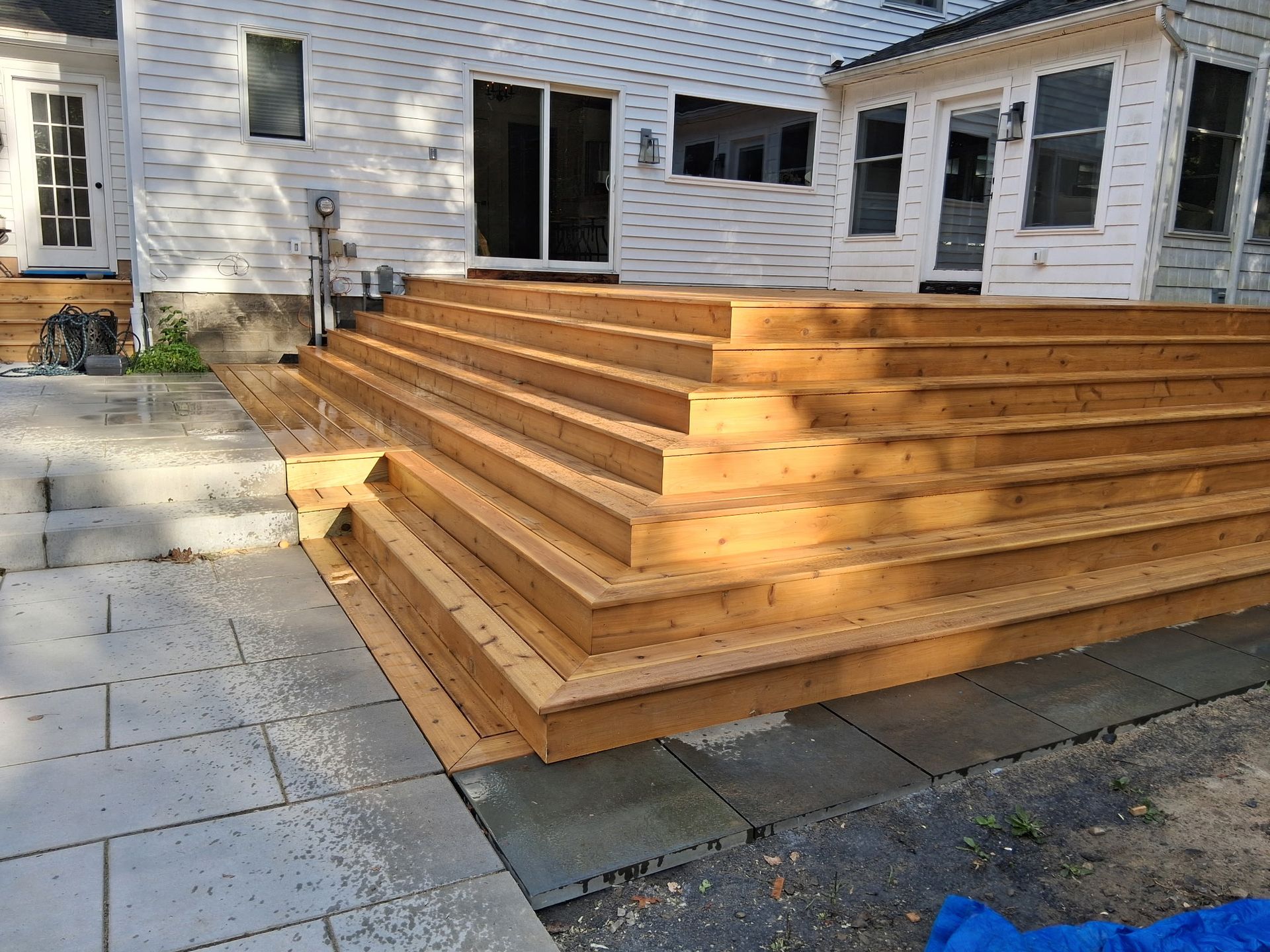 Bathroom remodel with a tiled shower