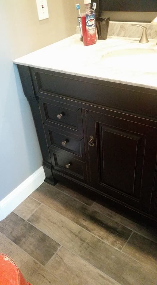 Bathroom with Wooden Flooring