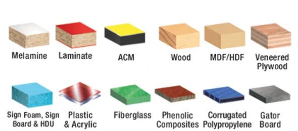 Different Types Of Boards | Escondido, CA | Inspire Design Custom CNC Work
