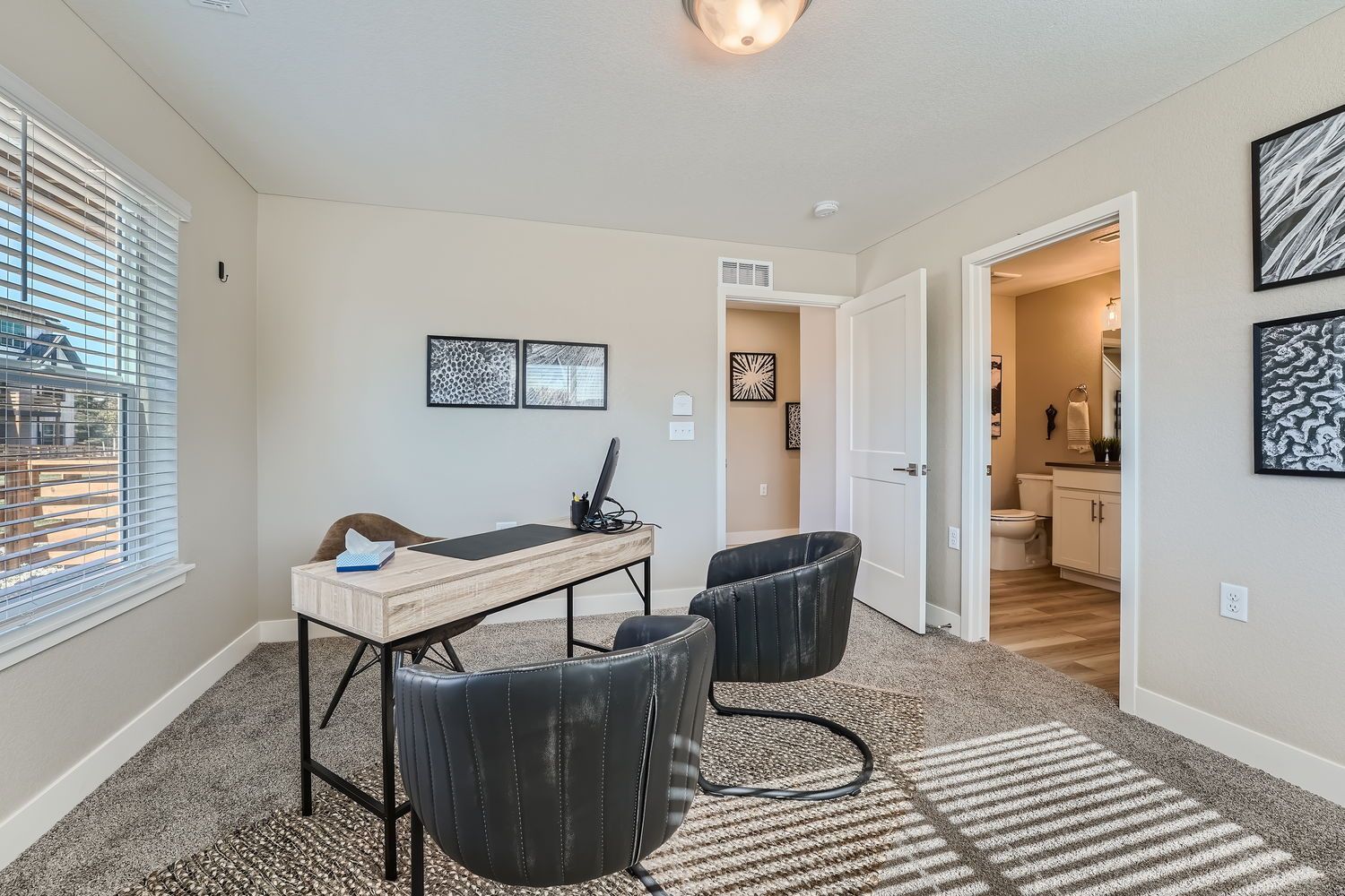 Blue floor plan bottom floor bedroom or office space