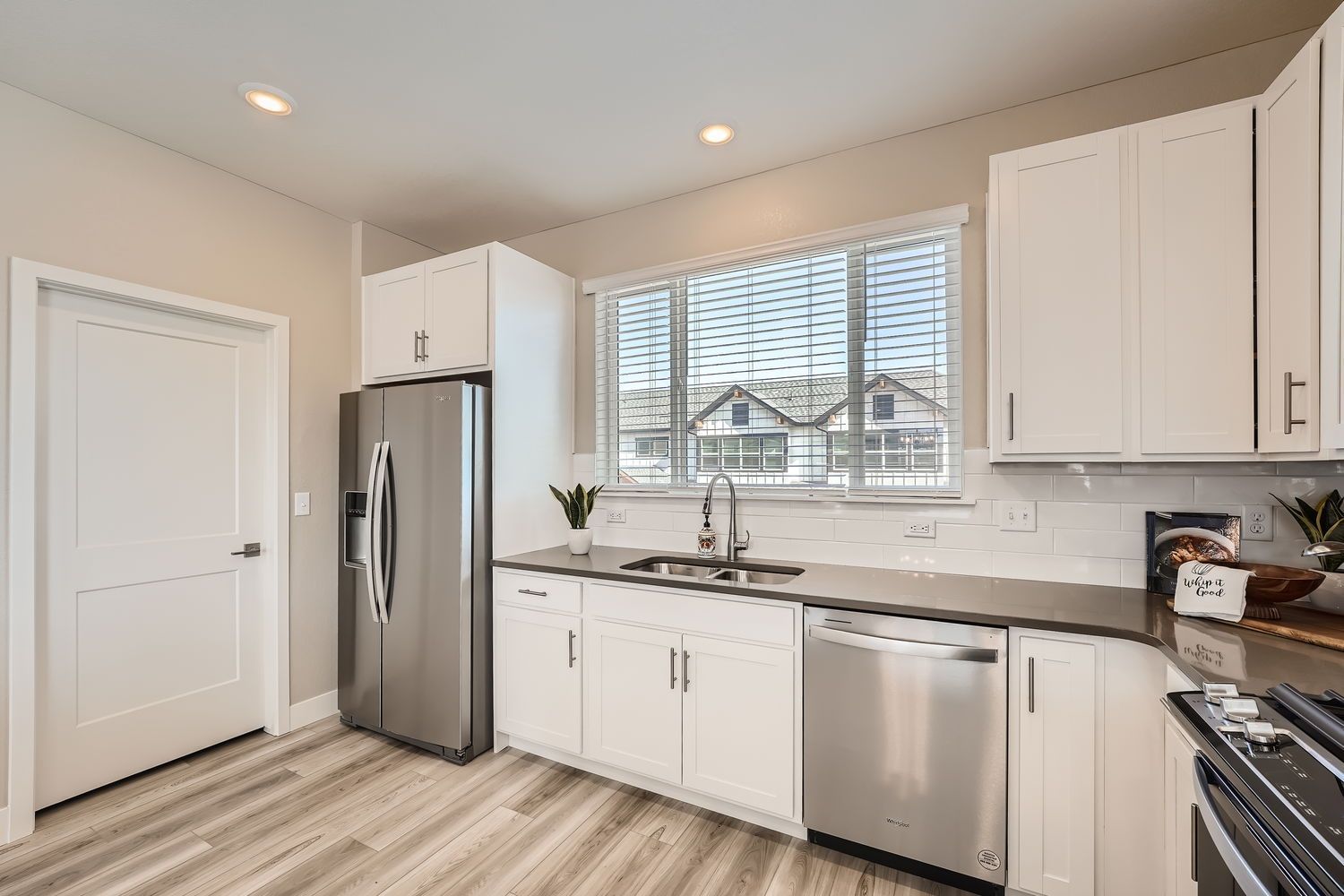 Blue floor plan, second-floor kitchen space