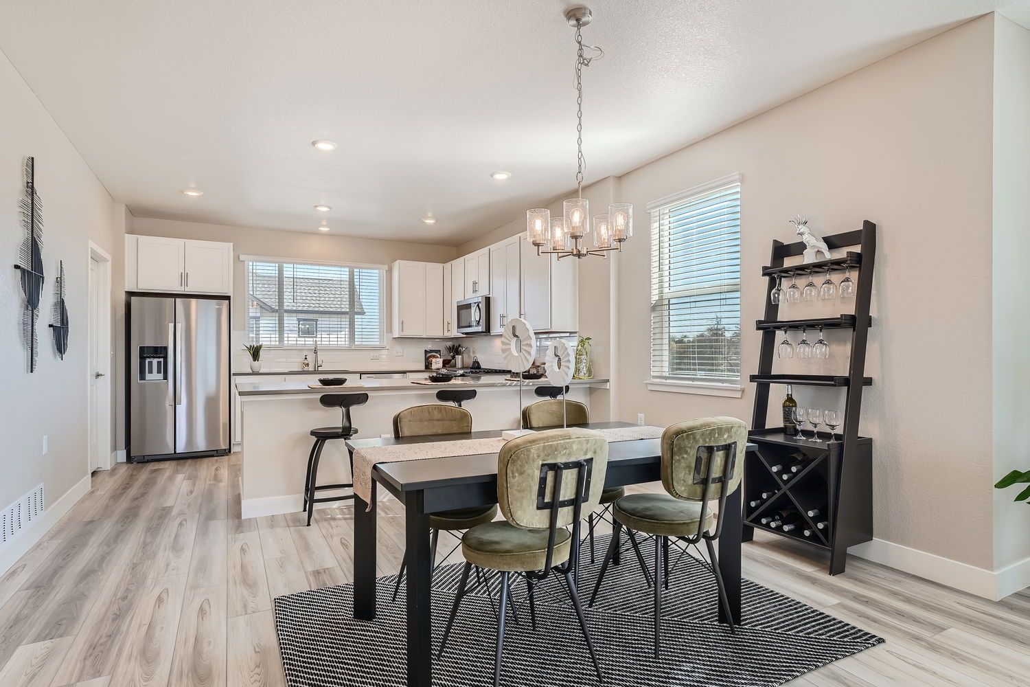 Blue floor plan, second floor dining room