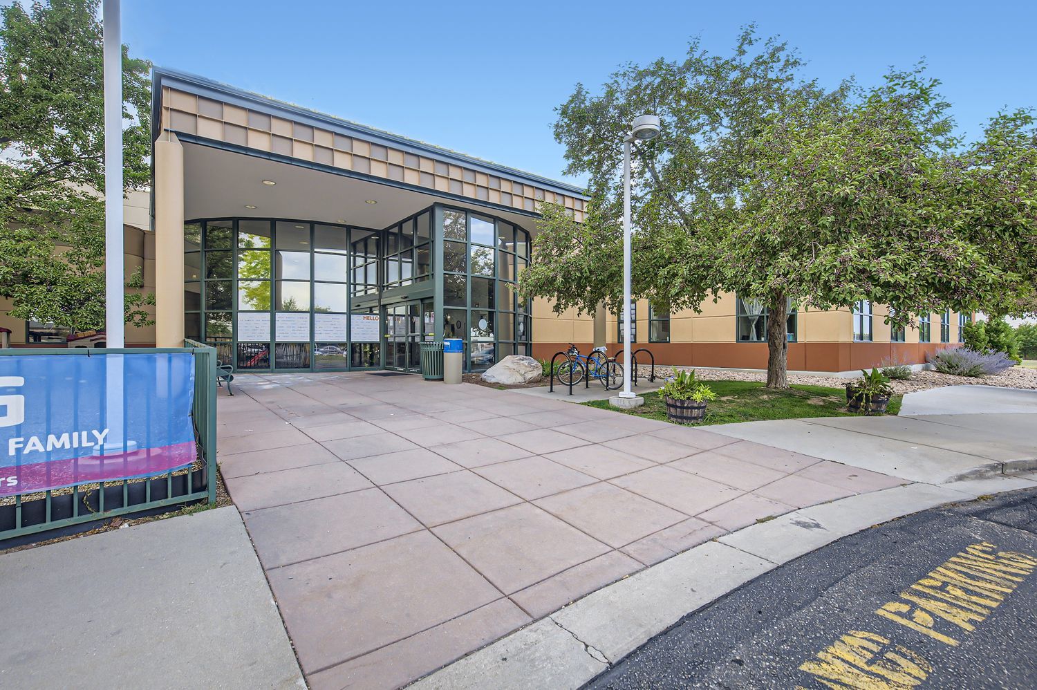 Outside entrance of Lafayette YMCA