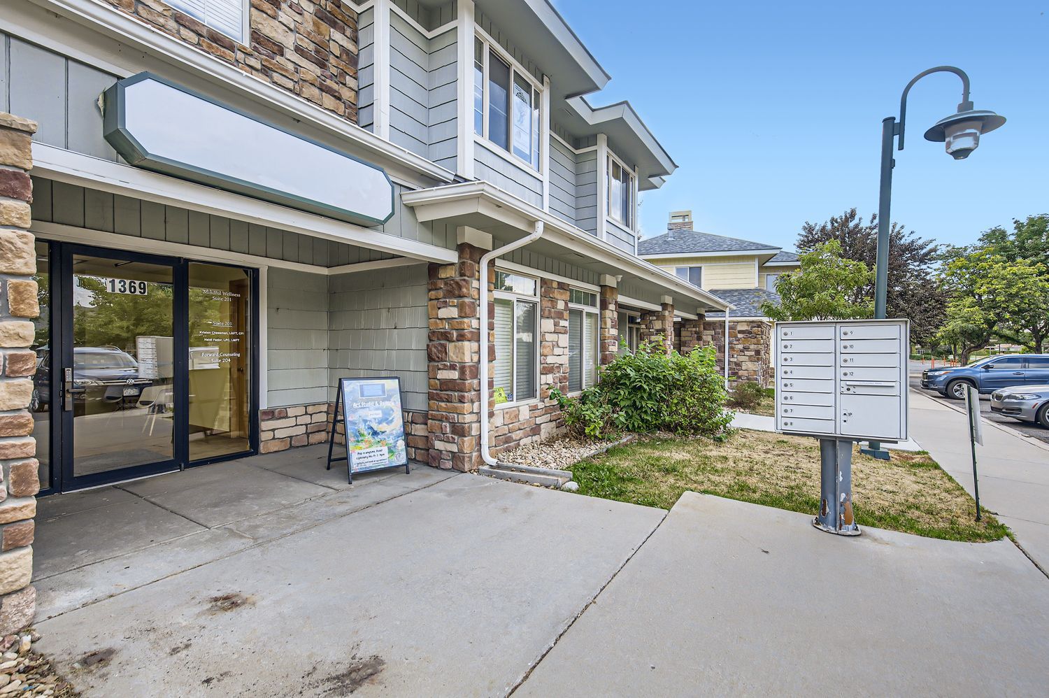 Front entrance of shop