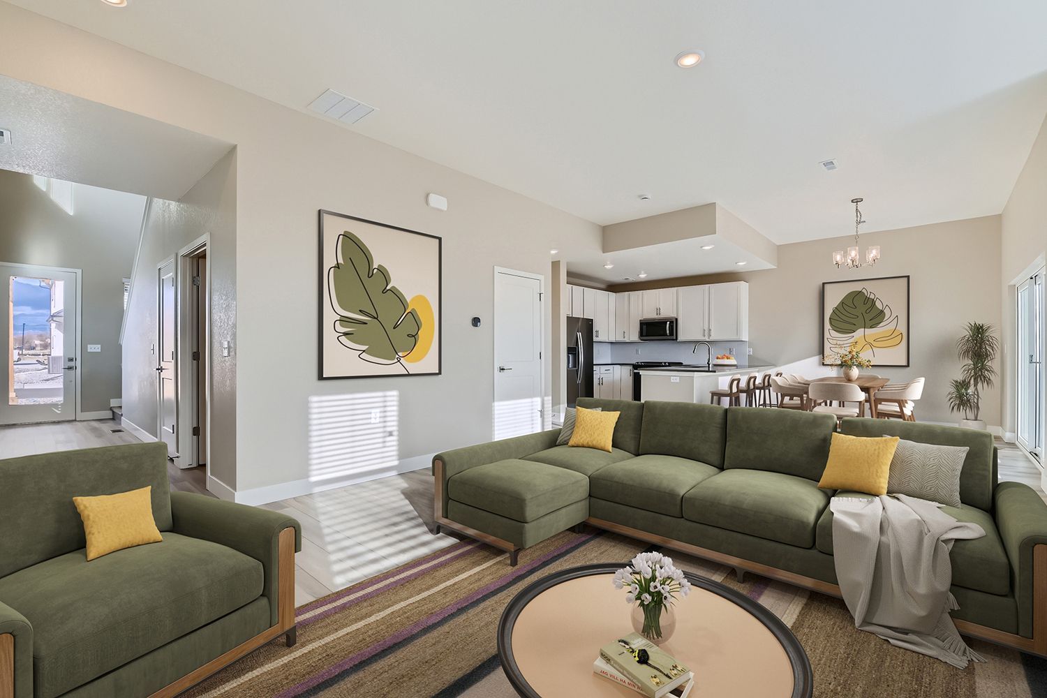 two story units living room