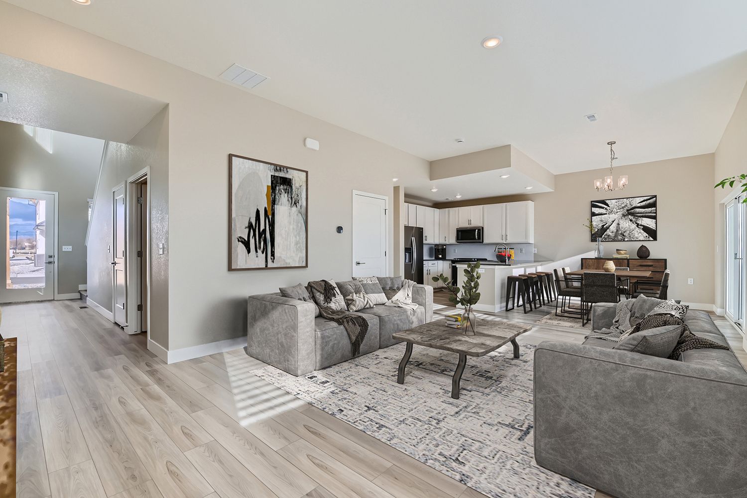 two story units living room