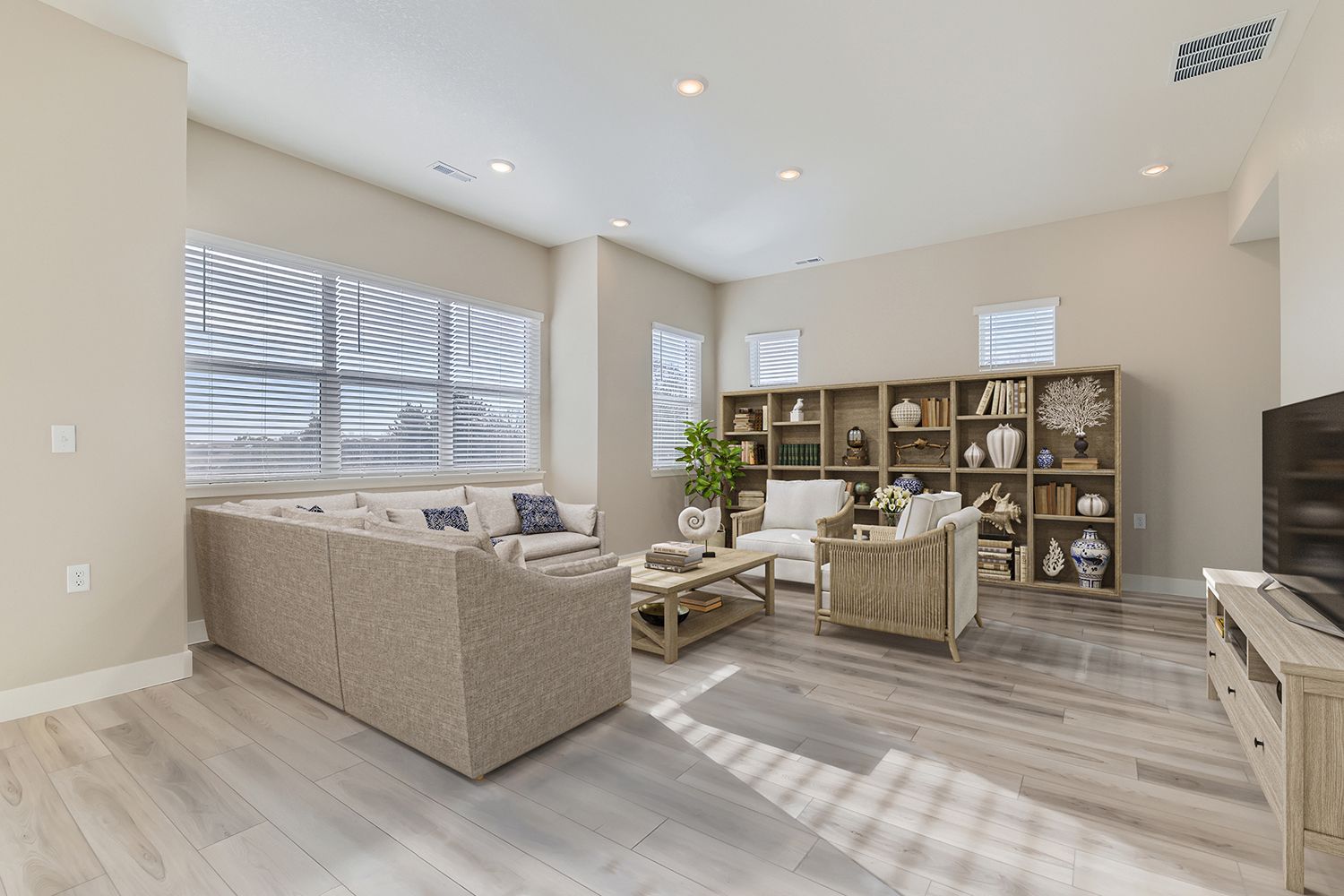 two story units living room