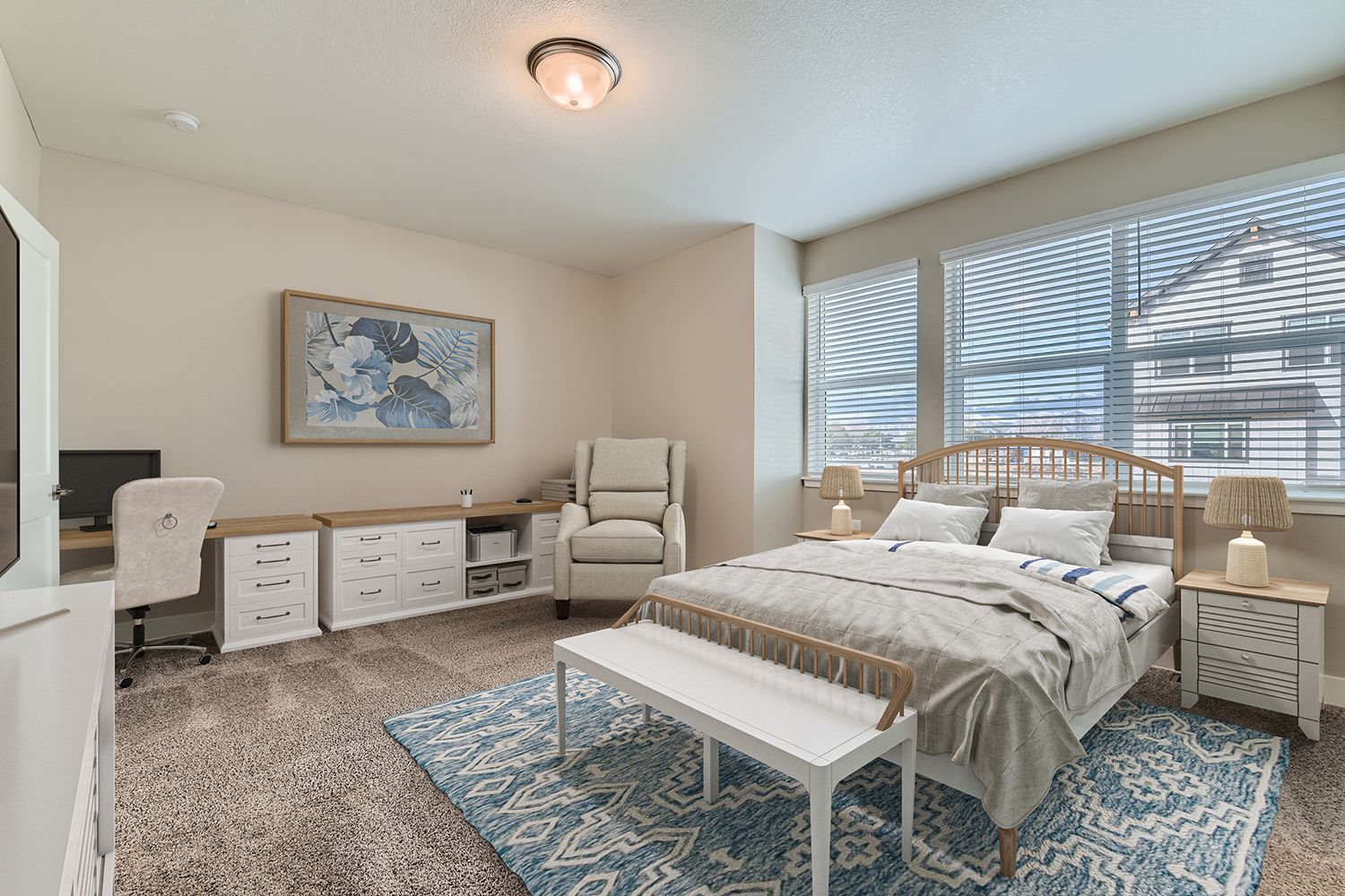 two story units primary bedroom