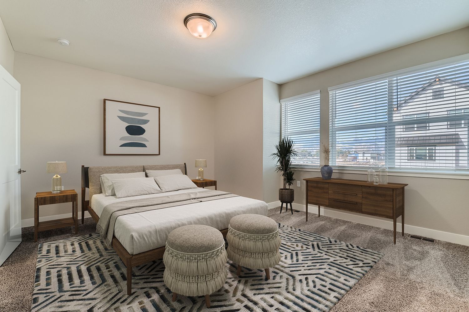 two story units primary bedroom