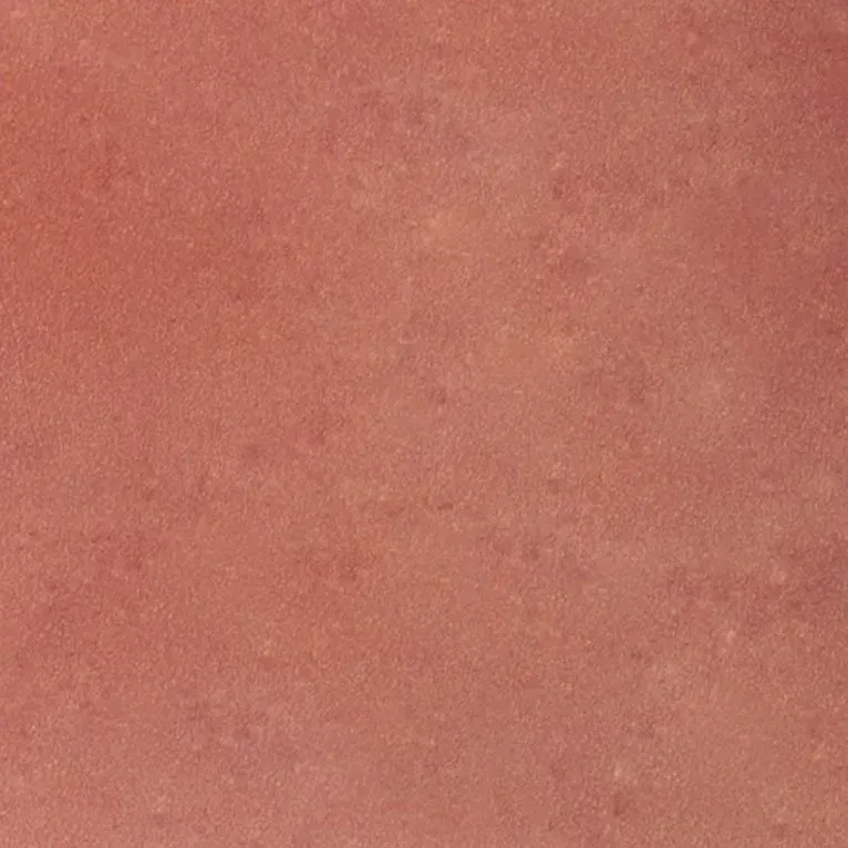 Un gros plan d'une tuile rouge avec une texture granuleuse.