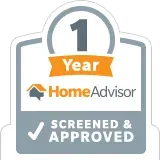 A 1 year home advisor screened and approved sticker.