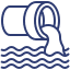 A pipe is pouring water into the ocean.