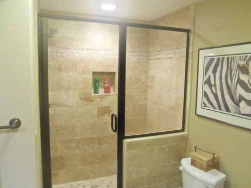 Glass Door and Windows in Bathroom — Madison, WI — Patriot Glass LLC