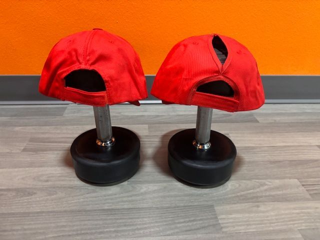 Red Badrap Hat Pony Tail