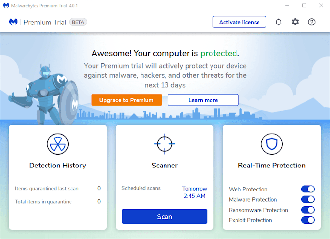  Buy Now 1yr Malwarebytes Security  Cleans your PC