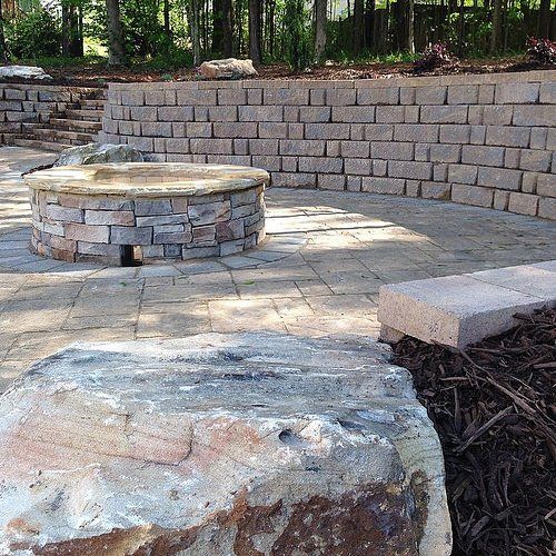 Firepit Build - landscape project
