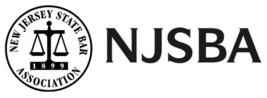 New Jersey State Bar Association logo: Scales of justice emblem and 
