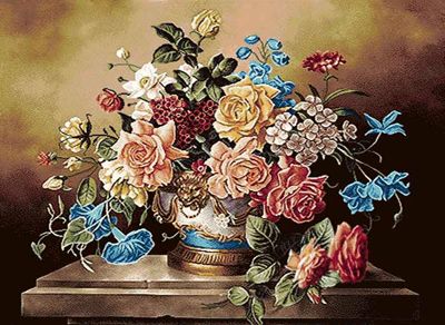تابلو فرش ماشینی - 700 شانه - 10 رنگ - اندازه 70*100 - کد 125