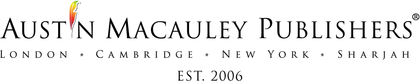 Logo: Austin Macauley Publishers, with locations listed below and