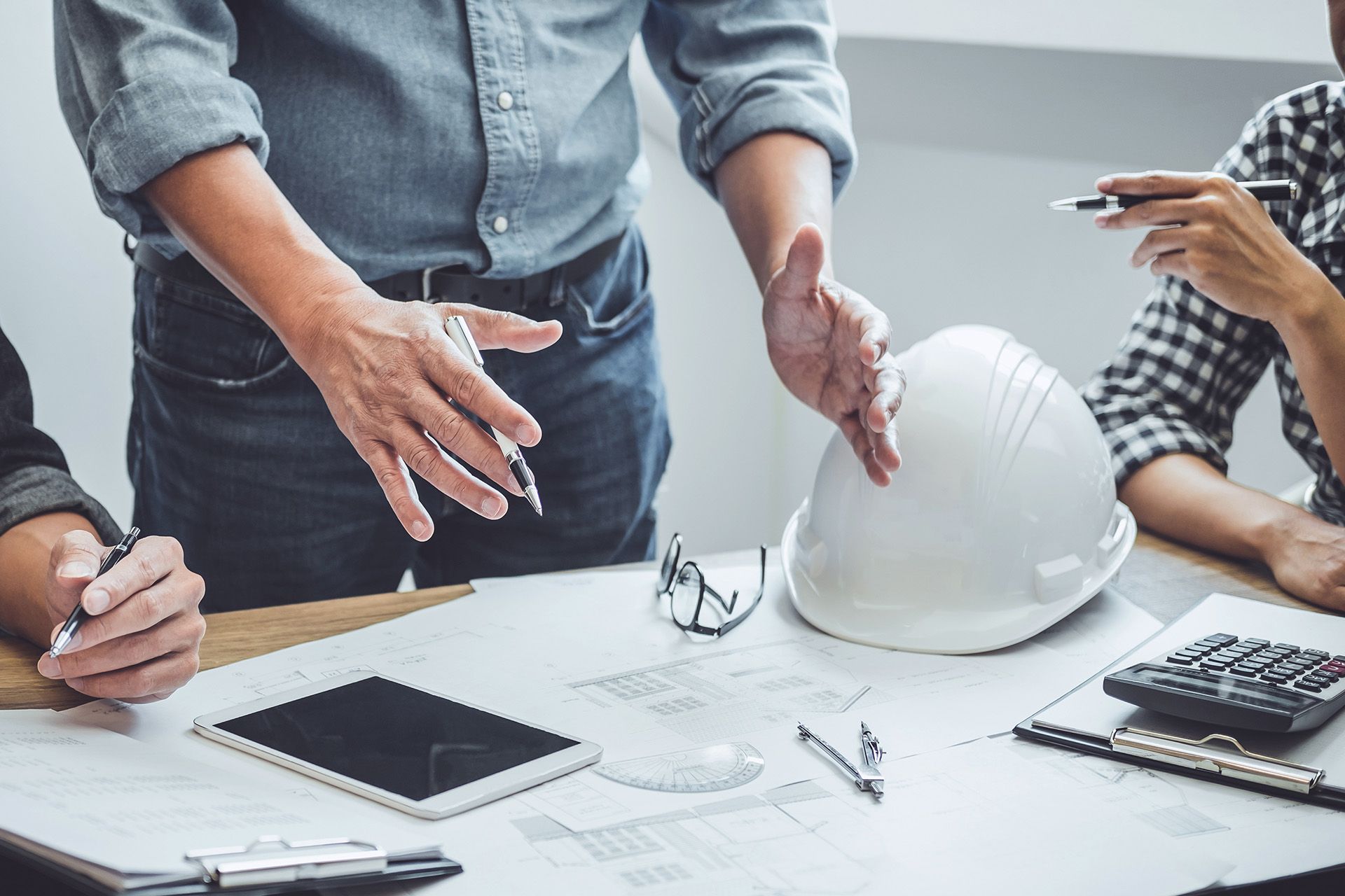 A group of people are planning a project