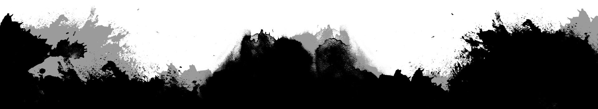A black and white brush stroke on a white background.