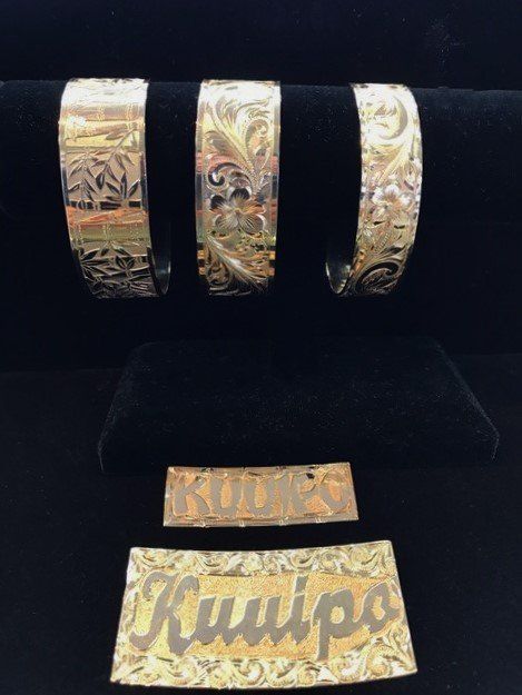 gold hawaiian jewelry bangles