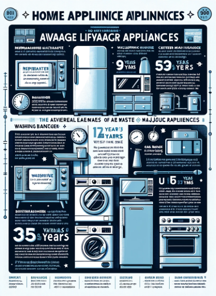 lifespan of appliances infographics