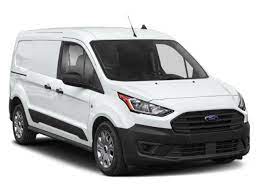 a white ford transit connect van is shown on a white background .